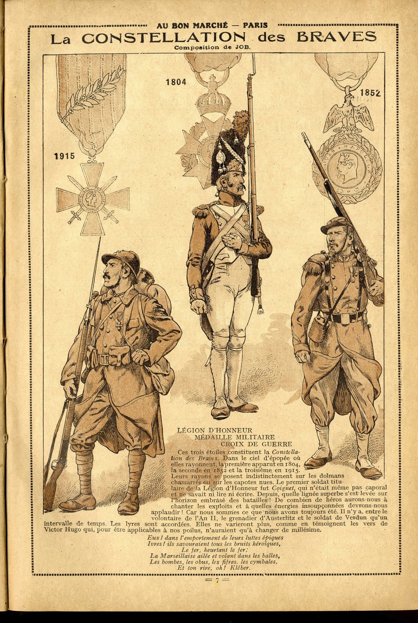 Diario di Bon Marche 1917 - Illustrazione di Job (Jacques Marie Gaston Onfray de Breville) (1858-1931): 1905 da pseudonym for Onfray de Breville Jacques Job