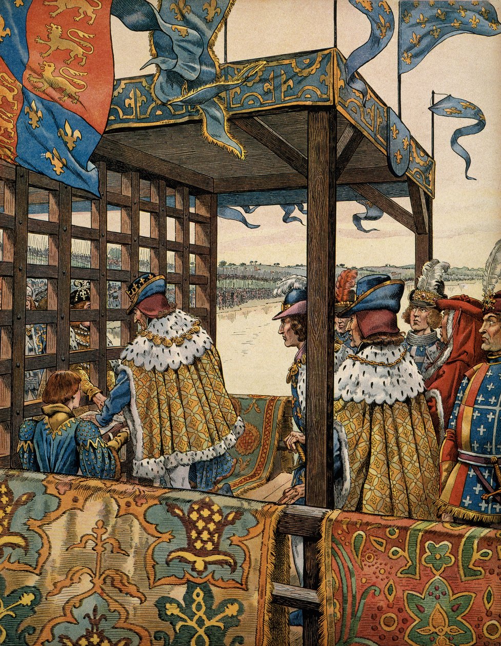 Storia della Francia nel Medioevo: incontro tra il re di Francia Luigi XI detto il Prudente (1423-1483) ed Edoardo IV d