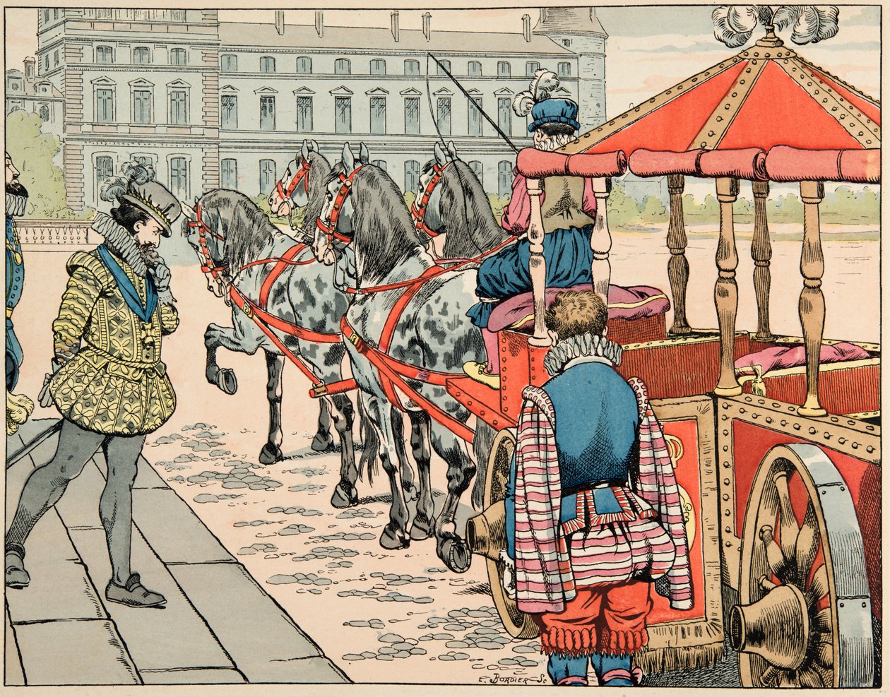 Il 14 maggio 1610, Enrico IV si prepara a salire sulla sua carrozza scoperta da pseudonym for Onfray de Breville Jacques Job