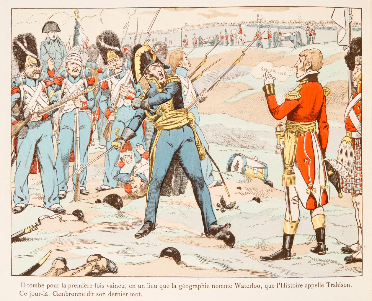 Jacques Marie Gaston Onfroy de Breville dit JOB - A Waterloo Cambronne contro gli inglesi che gli chiedono di arrendersi nel 1815, Collezione Privata da pseudonym for Onfray de Breville Jacques Job