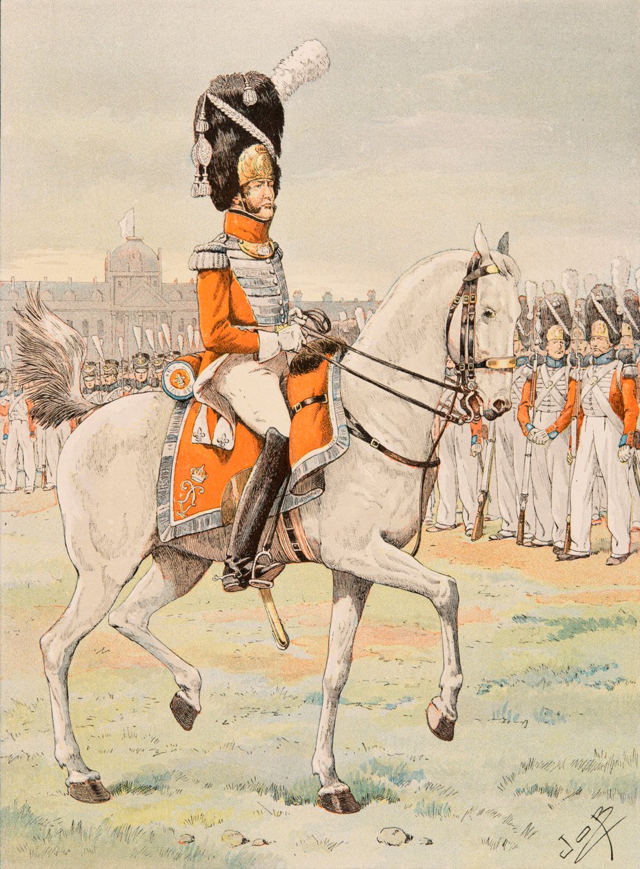 Uniforme delle truppe francesi di tutti i tempi: ufficiale della Guardia Svizzera Reale da pseudonym for Onfray de Breville Jacques Job