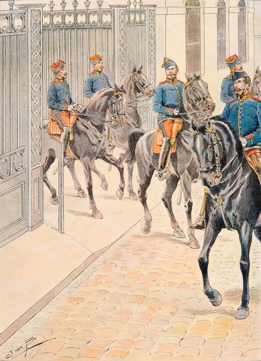 Jacques Marie Gaston Onfroy de Breville dit JOB - Uniforme delle truppe francesi di tutti i tempi: Cento Guardie (Secondo Impero), Collezione Privata da pseudonym for Onfray de Breville Jacques Job