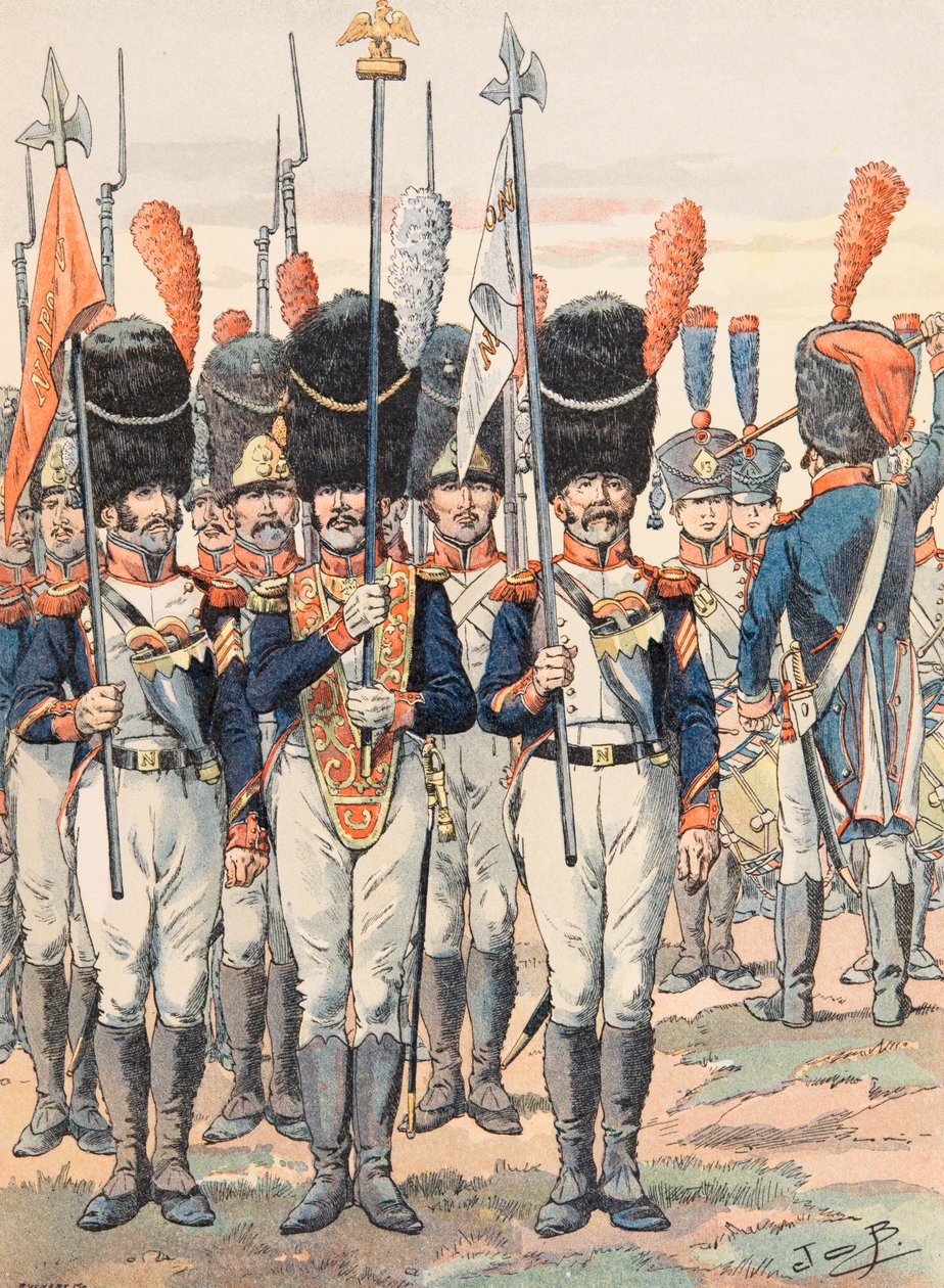 Uniforme delle truppe francesi di tutti i tempi: Porta Aquile (1812) da pseudonym for Onfray de Breville Jacques Job