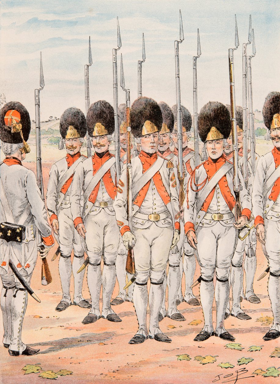 Jacques Marie Gaston Onfroy de Breville dit JOB (1858-1931) - Uniforme delle truppe francesi di tutti i tempi: Granatieri del Reggimento di Orleans (1765 - 1775) da pseudonym for Onfray de Breville Jacques Job