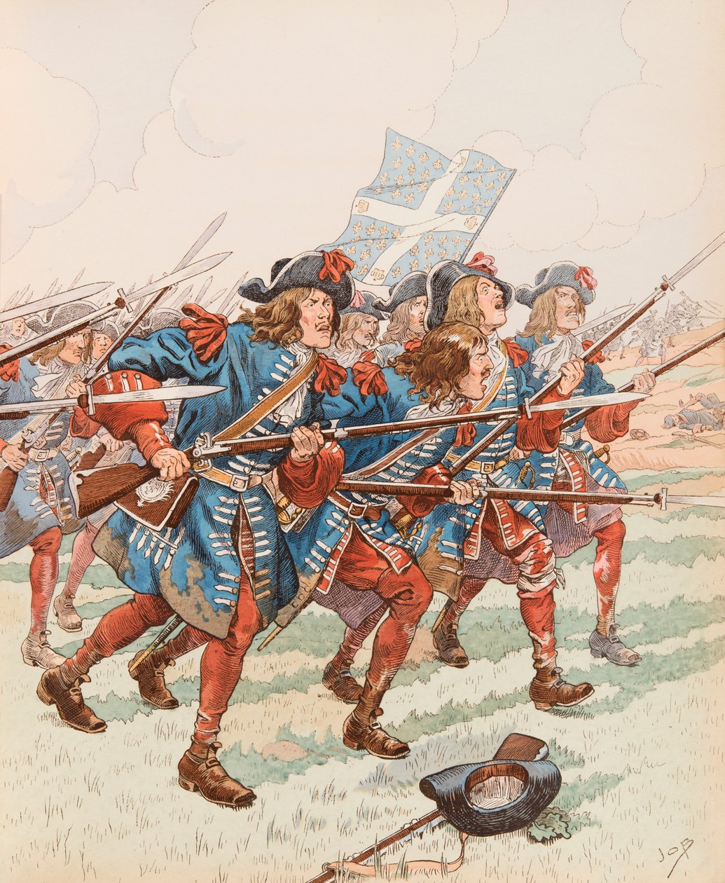 La prima baionetta (Carica militare al tempo di Luigi XIII) da pseudonym for Onfray de Breville Jacques Job