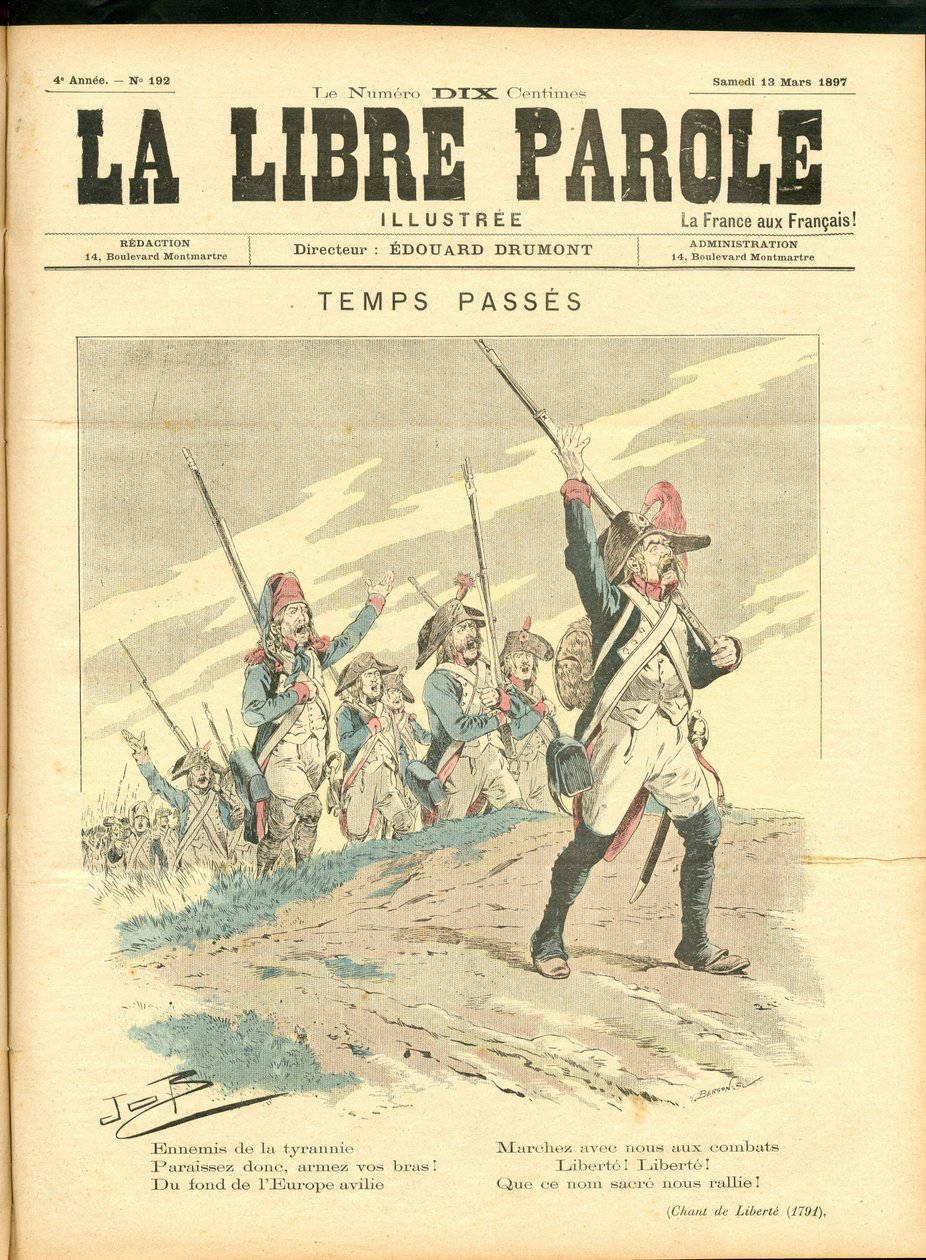La Libre parole illustrée da pseudonym for Onfray de Breville Jacques Job