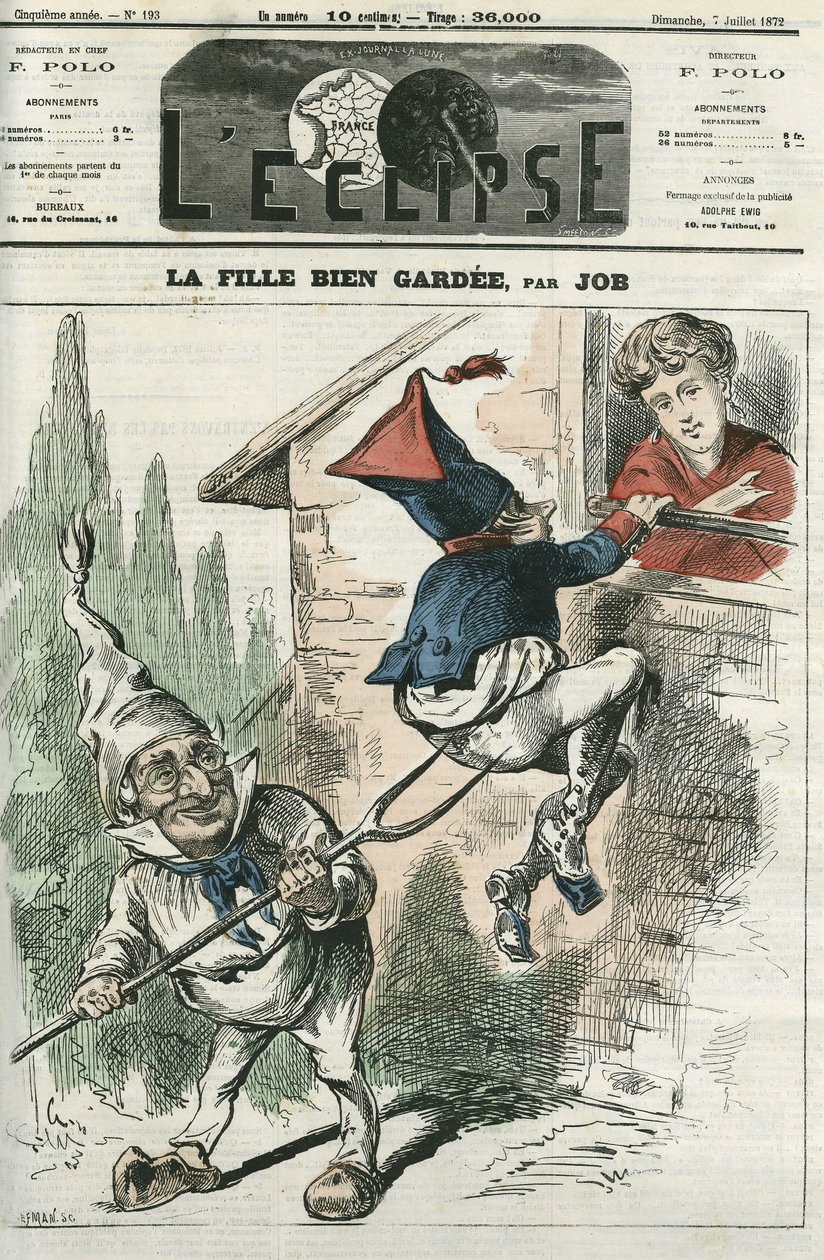 La fille bien gardee. Copertina in "L