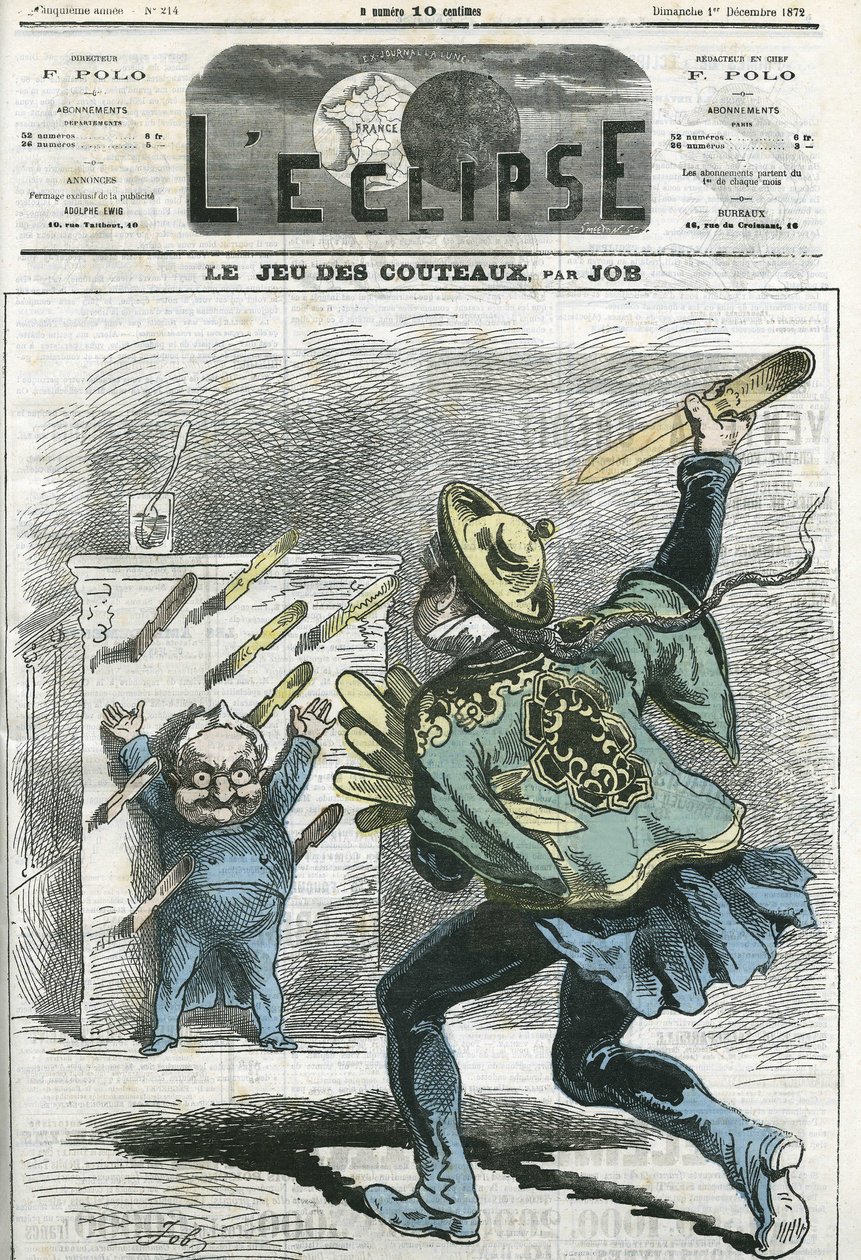 Il gioco dei coltelli, Adolphe Thiers. Copertina di "L