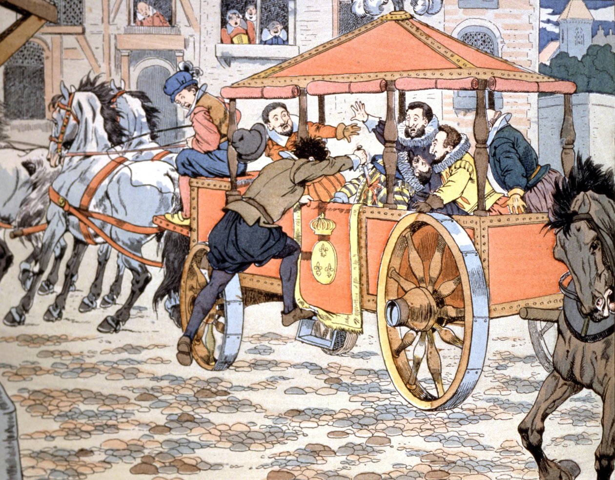 Omicidio di Enrico IV, c.1900 da pseudonym for Onfray de Breville Jacques Job