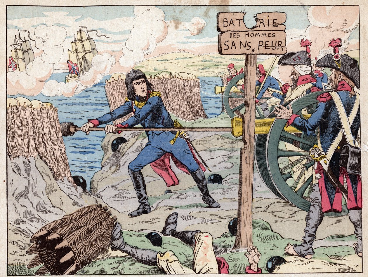 NAPOLEONE A TOLOSA - (Assedio di Tolosa) 1793 - litografia di Job (Jacques Onfroy de Breville) da "Le Grand Napoleon des Petites Enfants" 1893 da pseudonym for Onfray de Breville Jacques Job