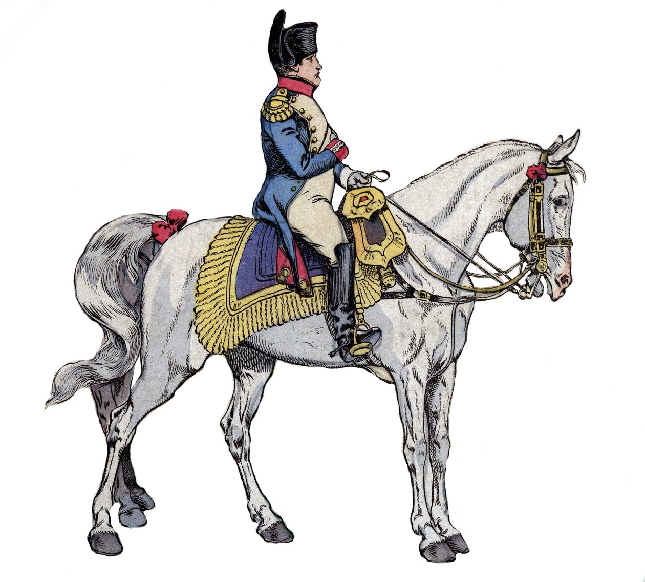 Napoleone a cavallo - litografia di Job (Jacques Onfroy de Bréville) da "Le Grand Napoléon des Petites Enfants" 1893 da pseudonym for Onfray de Breville Jacques Job