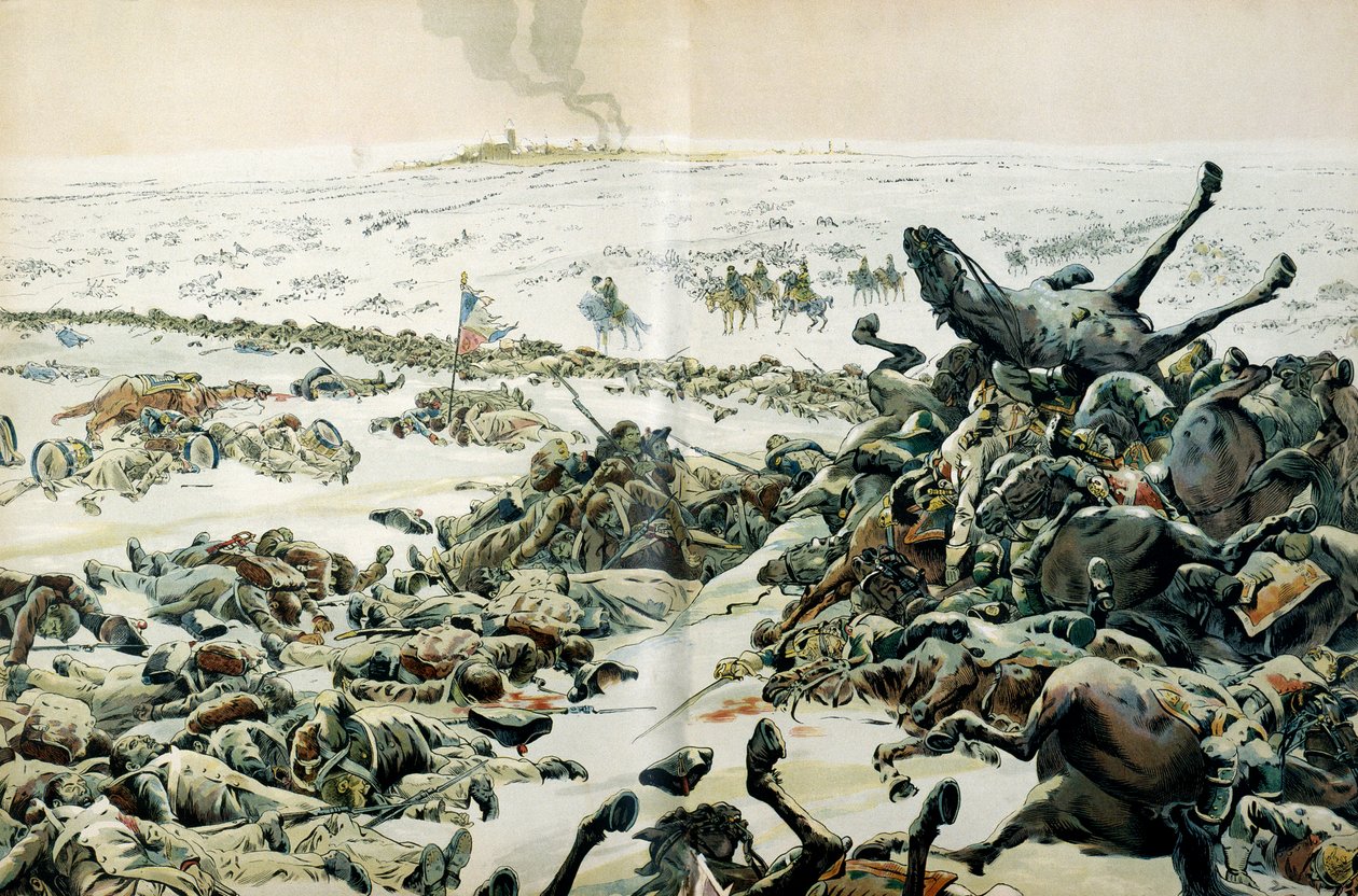 Campagna di Prussia e Polonia: il giorno dopo la vittoria di Eylau, Napoleone I visita il campo di battaglia da pseudonym for Onfray de Breville Jacques Job