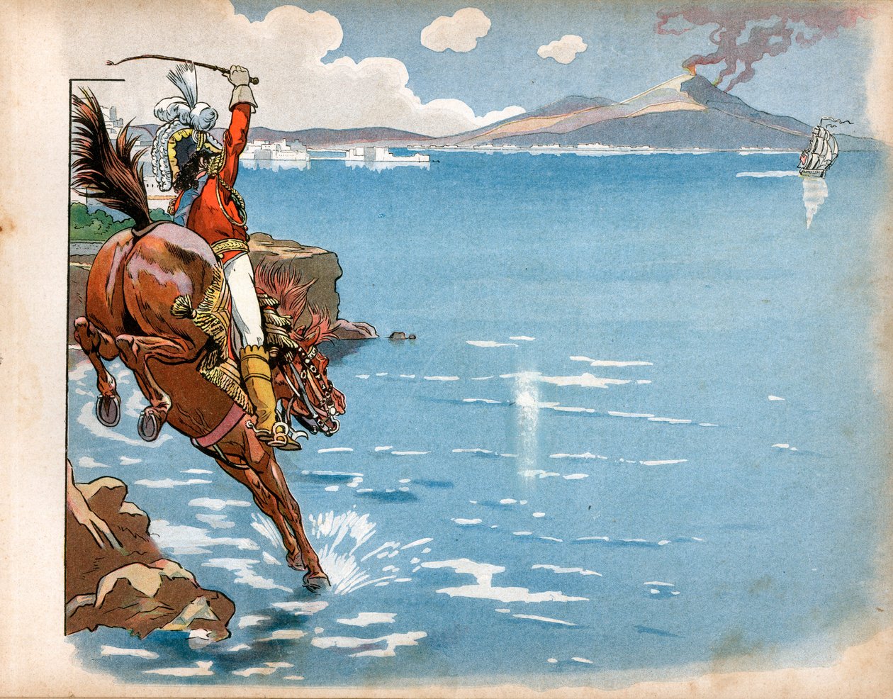 Joachim Murat, re di Napoli, vide una fregata inglese mentre cavalcava sulla riva del mare e spinse il suo cavallo nell