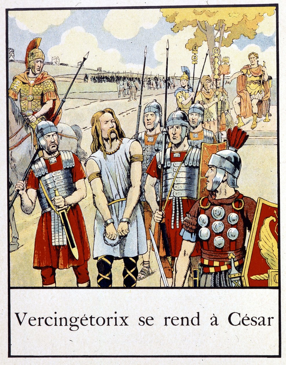 Vercingetorige si arrende a Cesare - in "Petite histoire de France" di Jacques Bainville, ed. Mane da pseudonym for Onfray de Breville Jacques Job