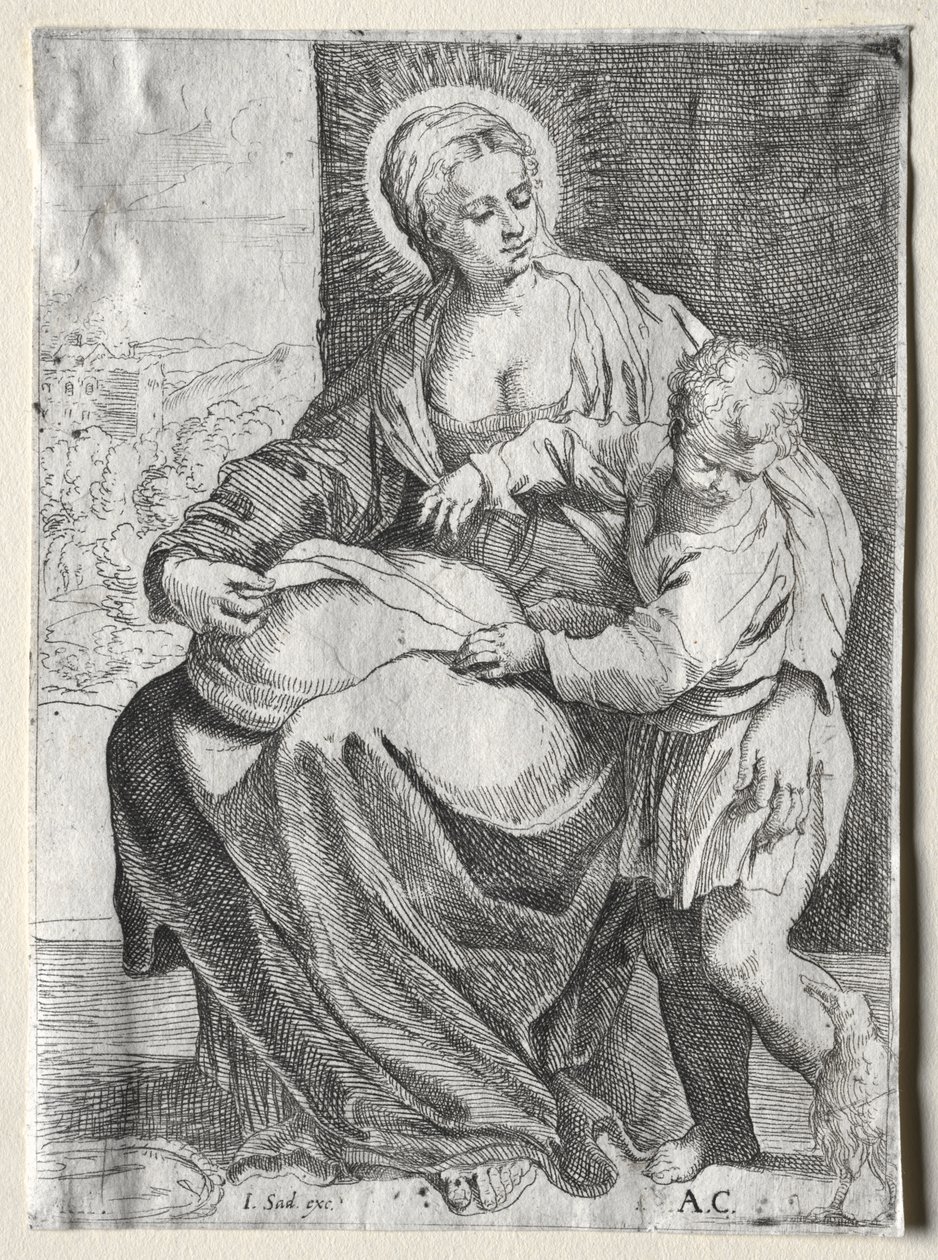 Madonna con il Corvo Bianco da school of Annibale Carracci