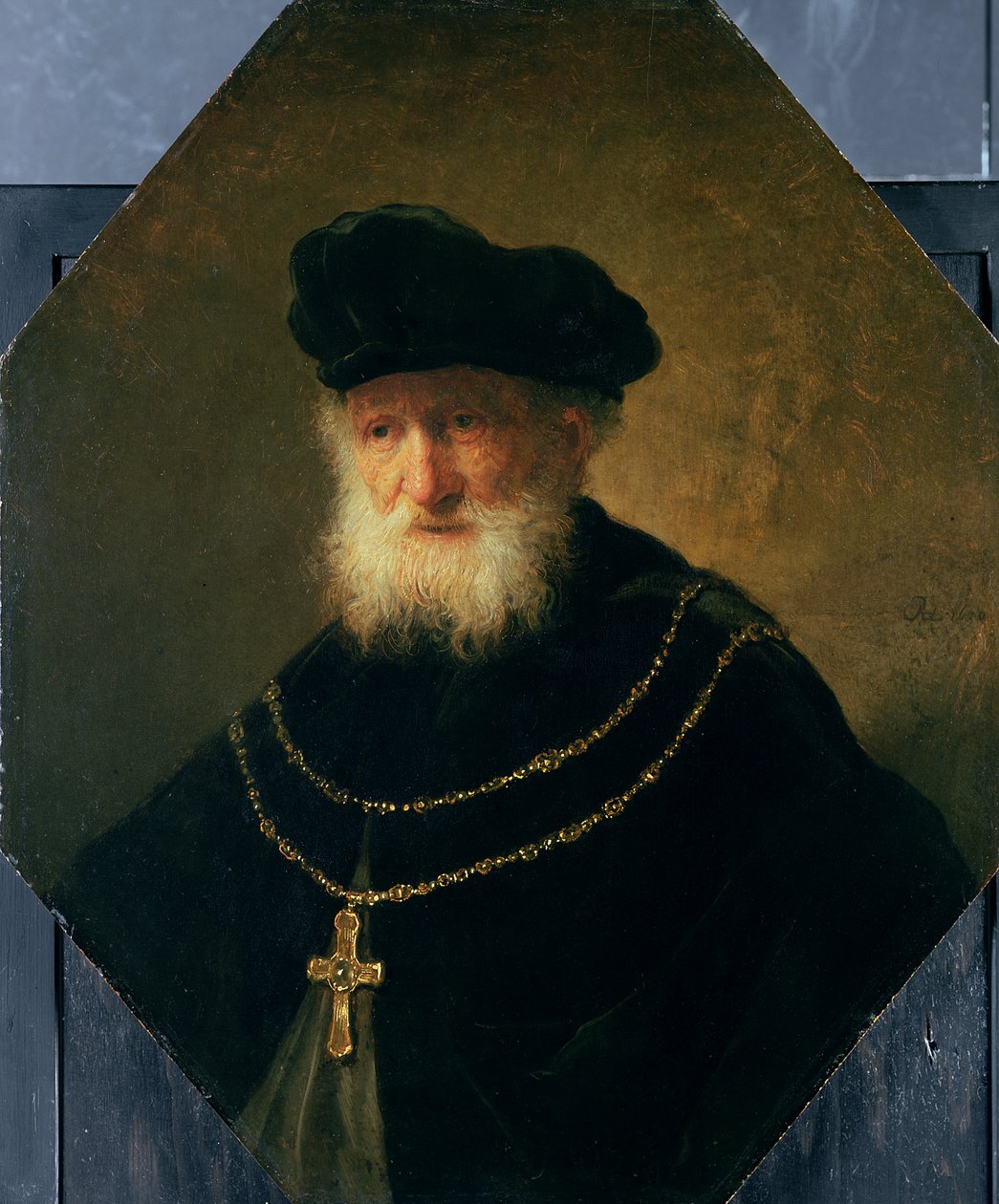 Testa di un vecchio con una croce, 1630 da studio of Rembrandt Harmensz. van Rijn