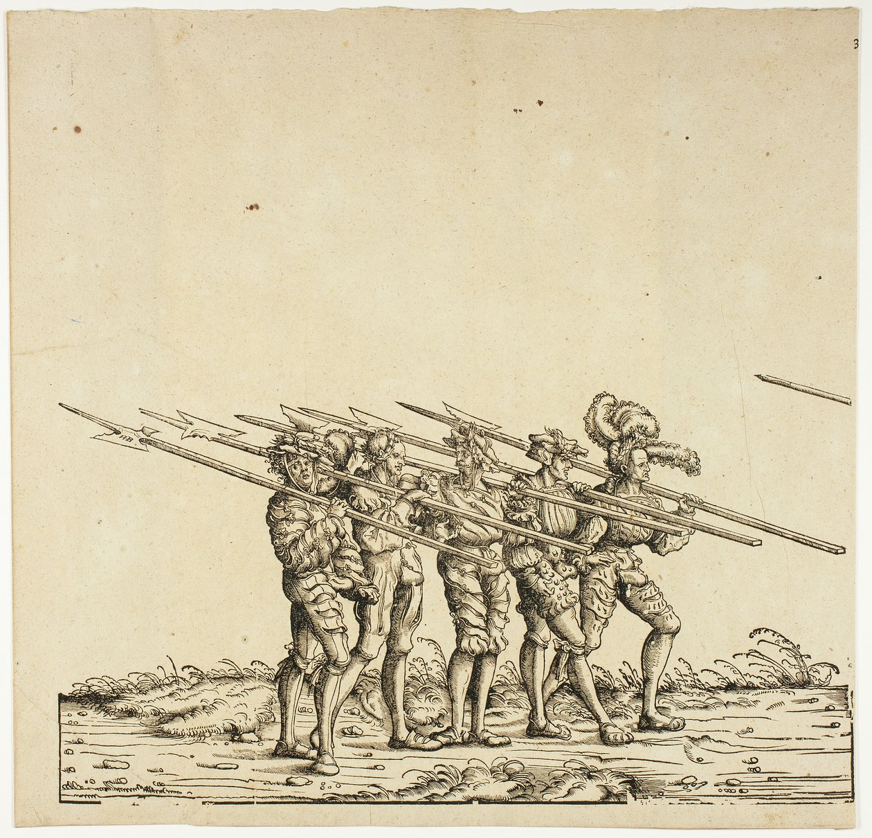 Alabardieri, dal corteo trionfale di Massimiliano da the Elder Hans Burgkmair