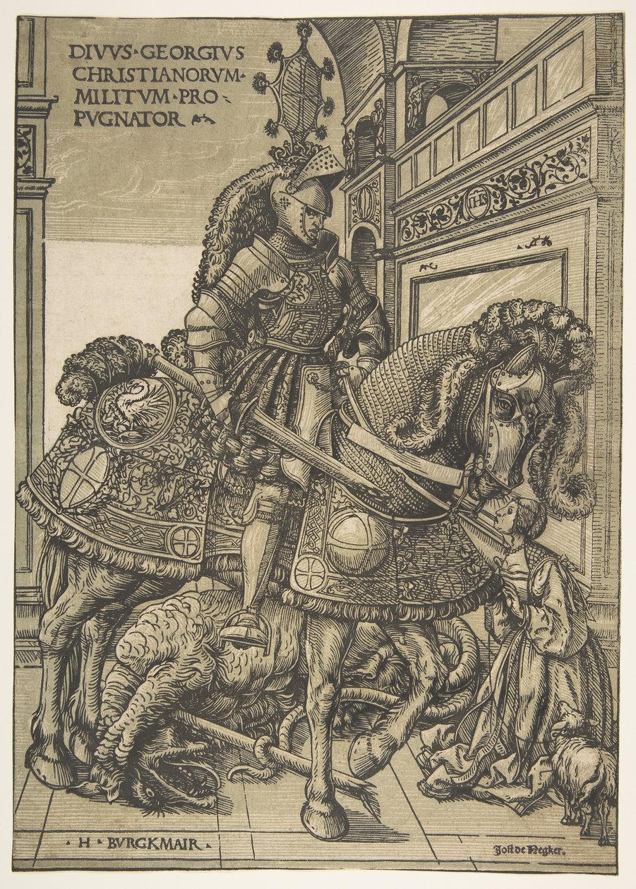 San Giorgio a cavallo da the Elder Hans Burgkmair