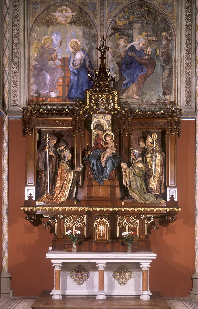 Altare Laterale della Madonna con Statue dei Santi Patroni Boemi, 1922 da Štpán Zálešák