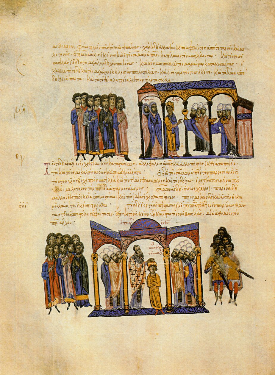 Skyllitzes Matritensis, fol. 114v. Miniature da Unknown