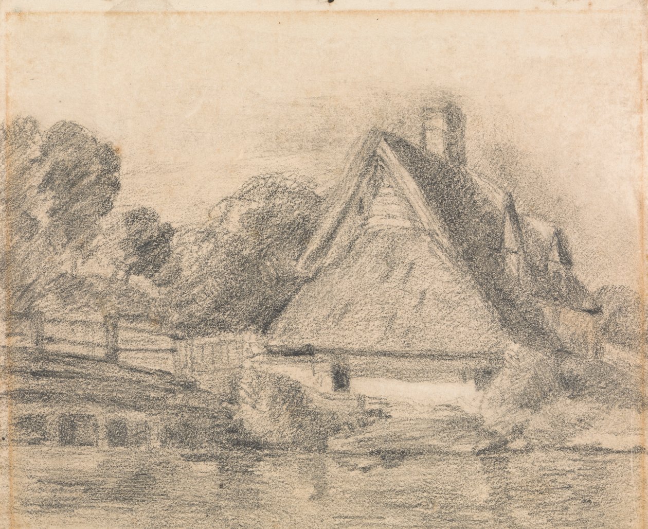 Cottage di Flatford da unknown artist
formerly John Constable