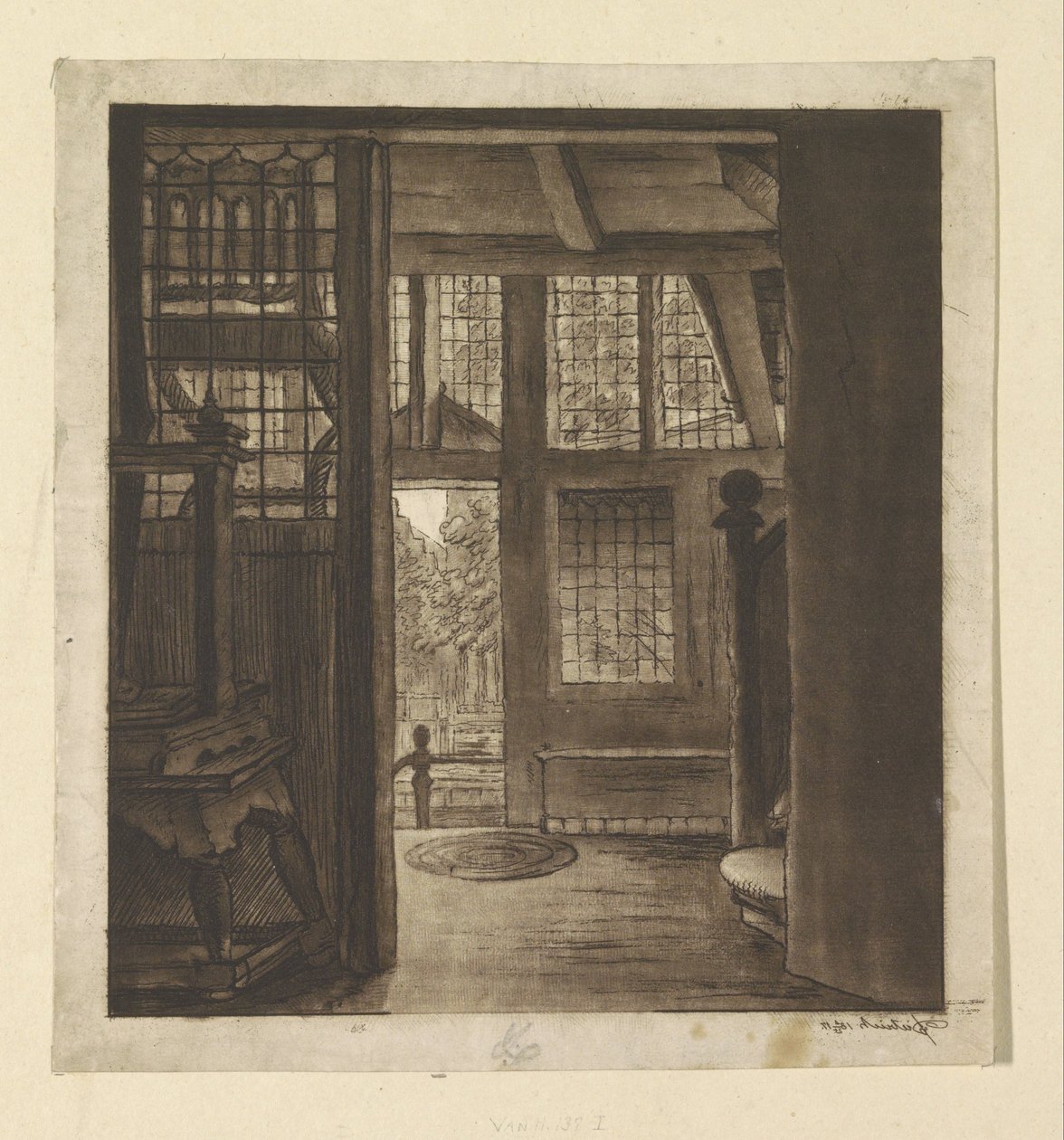 Interno della casa di Rembrandt da weduwe Dietrich