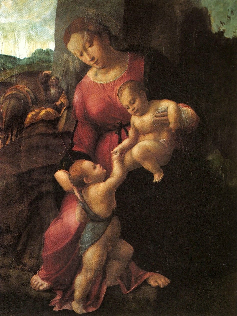 Riposo durante la fuga in Egitto, con San Giovanni Battista da Francesco Granacci