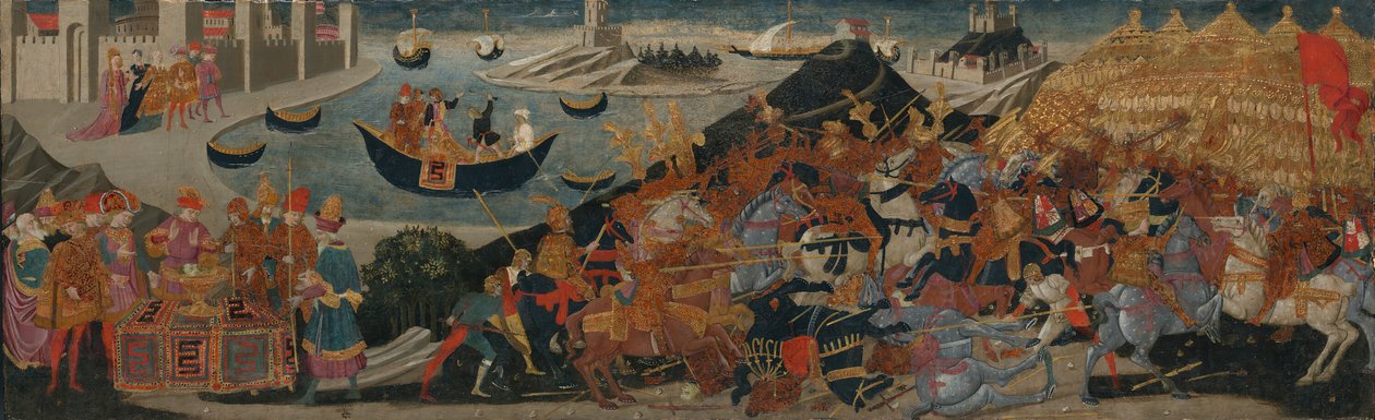 La Battaglia di Farsalo e la Morte di Pompeo da workshop of Apollonio di Giovanni