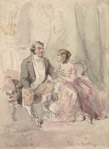 Scena da Vanity Fair: Jos e Becky, 1848-80 da Jerry Barret