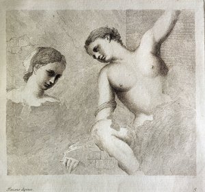 Personaggi femminili. In basso a sinistra 