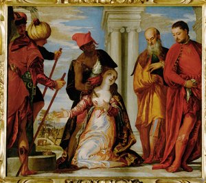 "Martirio di Santa Giustina", 1560 circa (dipinto su tela) da (1528-88) Veronese