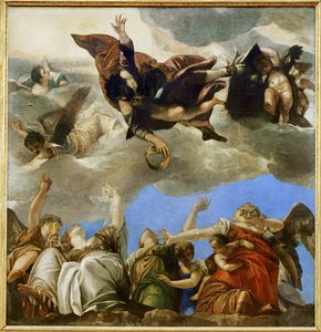 Saint Marc couronnant les vertus theologales - San Marco che premia le virtù teologiche ...
