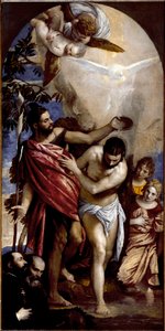 Il battesimo di Cristo. Dipinto di Paolo Caliari detto Paolo Veronese (1528-1588) da Veronese