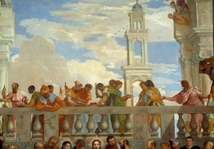Le nozze di Cana, dettaglio: balcone da Veronese