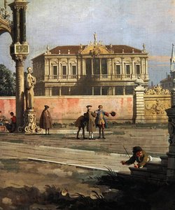 (dettaglio) di una Casa di Città e una piazza pubblica