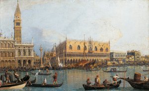 Italia, Firenze, Veduta dipinta del Palazzo Ducale a Venezia
