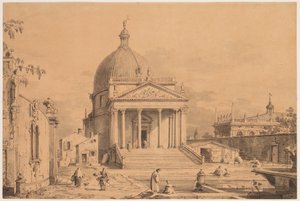 Veduta Ideata con San Simone Piccolo, c. 1735 da Canaletto