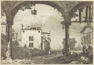 Le Portique à la Lanterne, c.1744 da Canaletto