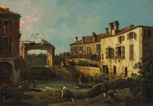 La chiusa di Dolo da Canaletto