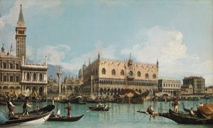 Il molo vicino a Piazza San Marco a Venezia, di Canaletto (1697-1768). Olio su tela, c. 1729. Ablo Coleccion da Canaletto