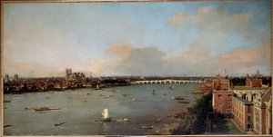 Veduta di Londra e del Tamigi nel XVIII secolo da Canaletto