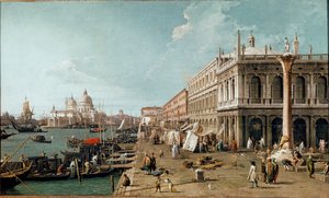 Veduta del Molo, della Biblioteca Marciana e della Colonna di San Teodoro, Venezia da Canaletto