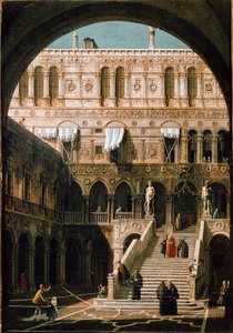 Vista della Scala dei Giganti, Palazzo Ducale di Venezia
