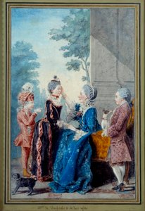 Madame de Roucherolles e i suoi tre figli da Carmontelle
