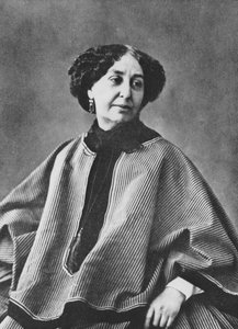 George Sand (Aurore Dupin, Baronne Dudevant) (1804-1876), scrittrice francese, fotografata da Nadar intorno al 1865
