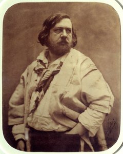 Ritratto dello scrittore francese Théophile Gautier (1811-1872) in camicia bianca Fotografia di Félix Tournachon detto Nadar (1820-1910) 1854 Parigi, museo d