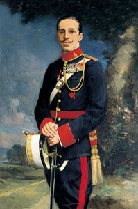 Ritratto di Alfonso XIII (1886-1941), Re di Spagna in uniforme militare. Dipinto di Kaulak (XIX secolo) da Kaulak