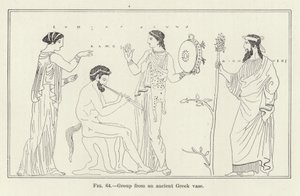 Gruppo da un antico vaso greco (incisione)