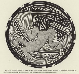 Disegno dipinto di un vaso da (after) American School