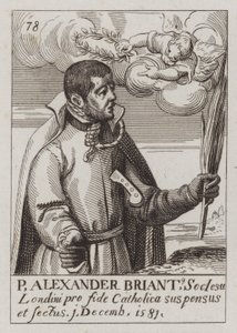 Alexander Briant, gesuita inglese e martire cattolico (incisione)